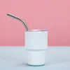 Vaso Mini para Sublimación de Licores de 3 oz Calcomanía de Agua Concentrada Italiana Taza de Café Estampado de Leopardo Vaso de Color Caramelo de Acero Inoxidable