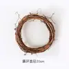 Rama Vid Tejido Estrella de Cinco Puntas Anillo Redondo Círculo Corazón Jardín de Infancia Estilo Bosque Creación de Anillos Materiales DIY Decoración de Navidad