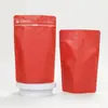 Bolsas autosellables de colores con recubrimiento de aluminio para café, té y snacks, con ventanas transparentes, diseño de base plana y cierres de cremallera, adecuadas para impresión de lotes pequeños