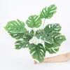 Hojas de Monstera artificiales, follaje falso para tapicería suave, flores artificiales, plantas en maceta para paisajismo, decoración del hogar estilo nórdico y arreglos decorativos