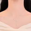 Colar Romântico de Prata de Lei S925 com Borla de Trigo para Mulheres 2025 Novo Design de Nicho de Luxo Acessível Colar Elegante para Clavícula