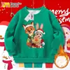 Nueva Sudadera Redonda Infantil de Zootopia Otoño e Invierno Forrada de Polar Versátil para Niños Mayores Sudadera de Navidad