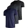 Camisa de verano para hombre transpirable de secado rápido color liso versátil moda simple casual estilo americano moderno cuello redondo manga corta en stock