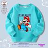 Sudadera Fina de Manga Larga para Niño Mario Super Mario Ropa de Primavera y Otoño Algodón Infantil Holgada Moderna Atuendo de Otoño