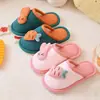 Pantuflas de Algodón JQ Jing Qi para Niños Niñas Invierno Interior Hogar Zapatos Conejo Antideslizante Bebé Niños Bebé Pantuflas