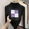 Y2166# Camiseta de Manga Longa Infantil para Meninas Primavera e Outono Nova Roupa Básica Joker para Bebês Tendência T