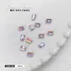 Joias para Unhas Artísticas de Açúcar Rochoso Diamantado Retangular Ângulo Reto Fundo Pontiagudo Diamante Quadrado Cubo de Gelo de Açúcar Pedras Strass para Unhas de Vidro Atacado Strass de Cristal
