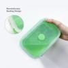 Lonchera plegable de silicona Calentamiento en microondas Portátil Caja de picnic para exteriores Trabajo Especial Sellado Caja para comida complementaria para niños