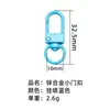 Hebilla de puerta giratoria colorida, accesorios para llaveros DIY, hebilla de gancho de aleación de zinc, colgante hecho a mano DIY, hebilla para colgar cuentas al por mayor