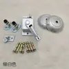 Estante Ajustable para Secar Ropa de Balcón de un Solo Poste con Manivela, Juego Completo de Accesorios, Set de Polea Fija de Esquina con Cable de Acero Accionado por Manivela