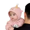 Gorro cálido a prueba de viento con protección para las orejas para bebés y niños pequeños, lindo gorro fetal para niños y niñas