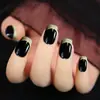 Variedad de Manicuras Impresas Portátiles, Parches Reutilizables de Uñas Postizas en Caja, Patrón de Cuadros Terminado