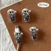 Funda protectora para imagen de calavera y rosa estilo gótico 2D, anti-rotura, protector de cable de datos para teléfono móvil Tipo-C