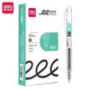Deli s60 Zhen pluma de gel de presión suave 0.5mm pluma pincel secado rápido punta redonda negro rojo azul estudiantes
