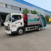 Camión compactador de basura de 6 metros cúbicos, adecuado para uso con contenedores de basura articulados o de brazo oscilante, para la recolección y transporte de residuos domésticos urbanos y rurales
