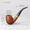 Muxiang Export Acessórios para Fumar Cachimbo de Jacarandá Fornecimento Transfronteiriço Cachimbo Cabo Curvo Anel Decorativo de Metal Cachimbo de Madeira Maciça Madeira