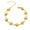Verano Transfronterizo Nuevo Acero Inoxidable Ecológico Serie Oceánica Pulsera de Concha Hueca Corazón Estrella de Mar Pulsera Gruesa Joyería