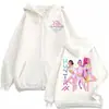 Sudadera con Cremallera de Merchandising Limitado Kpop Demon Slayer Moda Dibujos Animados Sudaderas con Capucha y Cremallera para Hombres Mujeres Casual