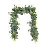 Planta verde artificial transfronteriza, flor, eucalipto, ratán, hoja de eucalipto, agregado de ratán, fruta, baya, ratán, enredadera decorativa
