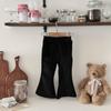 Calça de Tricô Flare Infantil 2026 Primavera para Meninas, Macia e Elástica, Calça Casual Grossa e Quente para o Inverno