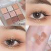 Paleta de sombras de ojos de nueve colores color té con leche color tierra FAMOTY mate suave asequible marca nicho para estudiantes perla otoño e invierno