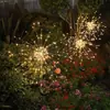 Fios de luzes de fogos de artifício movidos a energia solar para pátio externo, jardim, gramado, luzes de dente-de-leão, decoração de ambiente, atacado da fábrica de luzes
