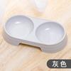 Tigela Dupla para Pet Pequeno em Cores de Macaron, Personalizável pela Fábrica, Tigela de Água de Plástico Estilo Nórdico para Gatos, Suprimentos para Pets no Atacado