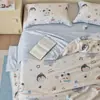 Colcha de Verão 80 Contagens Lyocell Tencel Refrescante para Dormir Nu, Colcha de Soja Sedosa para Ar Condicionado, Lavável à Máquina Conjunto de Quatro Peças, Colcha Fina