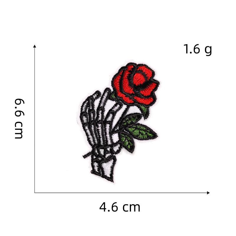 朋克风骷髅头布贴1#