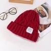 Gorro de punto con patrón de cáñamo a prueba de frío para niños, gorro de invierno cálido y cortavientos, gorro de lana para estudiantes, cara pequeña, combina con todo