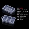 Caja de Almacenamiento de Tornillos Fijos Transfronteriza 10 Cuadrículas 15 Cuadrículas 24 Cuadrículas Transparente Botón Accesorios de Equipo de Pesca Joyería Caja Cosmética