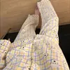 [Loja vendendo] Pijama fofo de cachorrinho feminino primavera e outono novo xadrez manga longa calça cartoon japonês residência estudantil