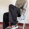 Pantalones rectos para adolescentes, estilo otoño/invierno para hombre, marca de moda, pantalones deportivos de chándal, pana, holgados, de pierna ancha, pantalones casuales, ligeros