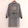 Avental Respirável de Manga Comprida para Cozinha Doméstica, Smock de Cozinhar Anti-Incrustante e Resistente a Manchas, Roupa de Trabalho Adulta para Mulheres no Trabalho