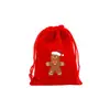 Fornecimento Direto Transfronteiriço Grande Saco Vermelho de Veludo de Natal Saco para Embalagem de Presente de Joias Saco de Presente para Doces de Maçã do Papai Noel