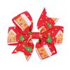 Horquilla de Lazo Estampado Niña Vacaciones Horquilla Europea y Americana Infantil Accesorios para el Cabello de Navidad Nuevo Tocado Navideño Transfronterizo