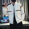 Chaqueta de Moda de Marca con Cuello de Béisbol para Hombre, Tops Handsome para Hombre 2024 Nueva Chaqueta con Empalmes, Ropa Exterior de Primavera y Otoño Dropshipping