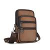Bolso de Hombro Transfronterizo Nuevo Estilo Piel Genuina, Bolso Cruzado Vertical Retro, Bolso Simple Multifuncional para Hombre, Riñonera, Bolso para Teléfono Móvil