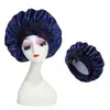 Sombrero Redondo con Cinta de Cola Larga Estampado de Cerezas Transfronterizo Sombrero para Belleza y Cuidado del Cabello Sombrero de Satén Degradado Gorro de Dormir Bestseller de Amazon