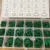 Fabricante de Anillos de Sellado Suministra 270 Piezas de Sellos de Junta Tórica para Aire Acondicionado Automotriz 18 Compartimentos Anillos de Sellado en Caja Verde