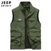 Primavera y verano nuevo chaleco chaleco delgado chaleco para hombre primavera fotografía pesca multibolsillos trabajo chaleco chaqueta 9002JP