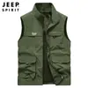 Chaleco de Pesca Casual para Hombre Primavera y Verano 2025 Ropa de Trabajo para Hombre Talla Grande Multibolsillos Chaleco de Secado Rápido