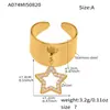 Rueda de la Fortuna Super Flash Exquisito Zircón Estrella de Ocho Puntas Anillo Estrella Anillo Abierto Moda Diseño Único Simple Joyería de Mano