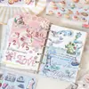 Libro de Pegatinas Troqueladas en Papel Cobre, Atlas de Texturas, Pegatinas de Tejido y Bordado, Materiales para Journaling, Disponible para Dropshipping