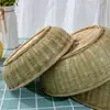 Hecho a Mano Bambú Productos de Bambú Cesta de Bambú Supermercado Sala de Estar Fruta Azul Cesta para Pan al Vapor Cesta de Almacenamiento de Bambú Cesta para Dim Sum