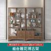 Nuevo Estilo Chino Madera Maciza Estante Antiguo Estantería Doméstica para Apartamento Pequeño Pabellón Duobao Estante de Exhibición Combinación de Estantería Pantalla Divisoria