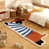 Tapete Transfronteiriço, Tapete Fofo de Desenho Animado Imitando Caxemira para Cabeceira, Capacho Espesso Resistente ao Desgaste para Quarto, Tapete de Chão Resistente a Manchas para Sofá da Sala de Estar