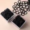 Goma Elástica Negra Infantil para el Cabello de Bebé, Cuerda para el Cabello No Dañina, Elástico Alto Encaje Pulgar Elástico para el Cabello, Accesorio para el Cabello para Atar el Cabello