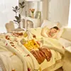 Manta Raschel Doble Engrosada Manta de Invierno Manta Roja de Boda Manta para Siesta Manta Cálida Regalo Venta al por Mayor