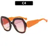 Nuevas gafas de sol de moda para mujer de estilo europeo y americano con montura grande para protección solar a largo plazo, gafas de sol personalizadas de alta gama para exteriores transfronterizas